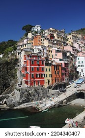 Riomaggiore Village In Cinque Terre National Park, Italy