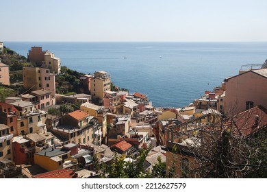 Riomaggiore Village In Cinque Terre National Park, Italy