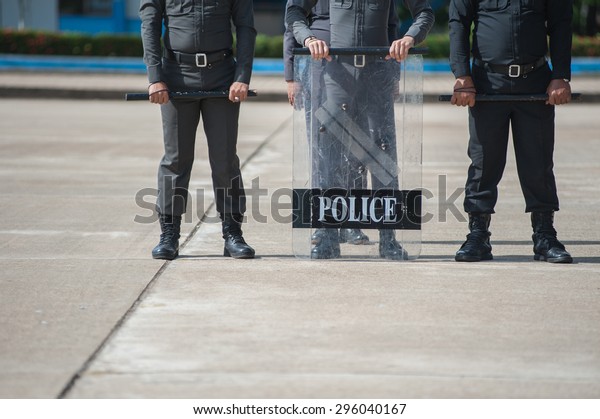 Riot Police Used Shields Batons Tactical Stock Photo (Edit Now) 296040167