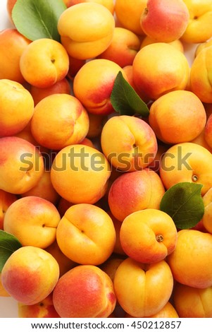Ripe apricots fruit background