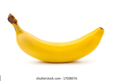 Ripe Banana Isolated On White Background