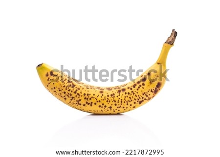Ripe Banana on white background