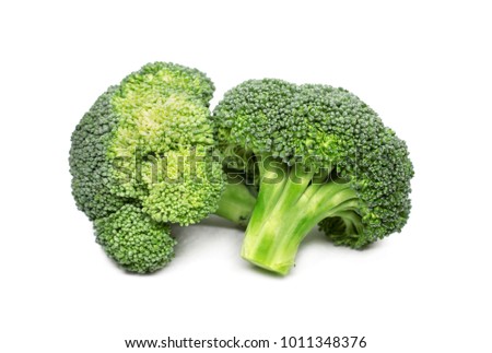 Ripe Broccoli Cabbage Isolated on White Background