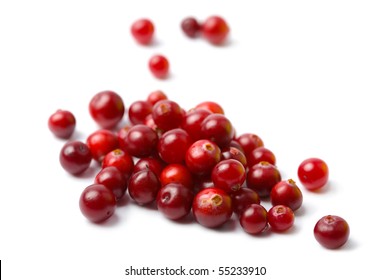 Ripe Cranberries Isolated