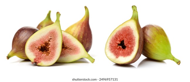 Ripe figs on a white background - Powered by Shutterstock