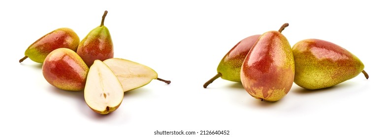 Ripe forelle pears, isolated on white background - Shutterstock ID 2126640452