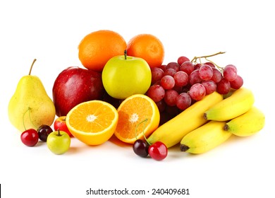 Ripe fruits isolated on white background - Powered by Shutterstock