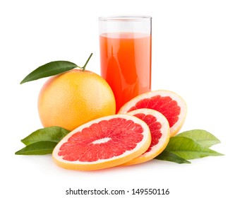 Ripe Grapefruit With Juice