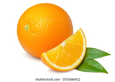 Ripe Juicy Sweet Orange Isolated On A White Background