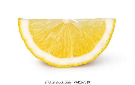 Ripe Lemon Fruit Isolated On White Background