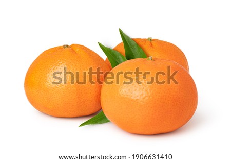 Ripe mandarines isolated on white background ストックフォト © 
