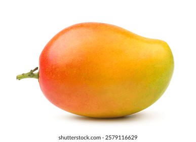 Ripe mango isolate on white background. Clipping path.