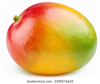 Ripe mango isolated on white background.