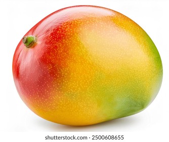 Ripe mango isolated on white background.