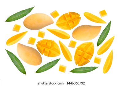 Ripe Mango On White Background