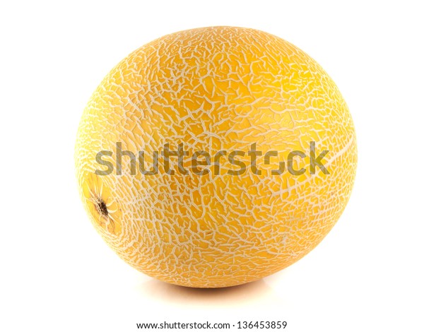 Ripe Melon Isolated On White Background Stock Photo (Edit Now) 136453859