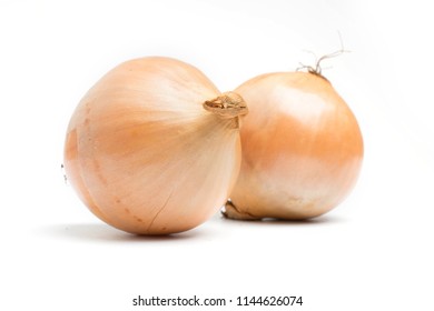 Ripe Onion On A White Background