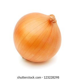 Ripe Onion On A White Background