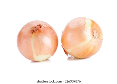 Ripe Onion On A White Background