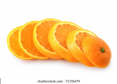 Ripe Orange Cut Into Slices