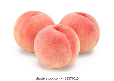 Ripe Peach On White Background