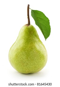 ripe pears isolated on white background - Shutterstock ID 81645430