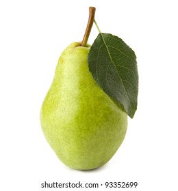 ripe pears isolated on white background - Shutterstock ID 93352699