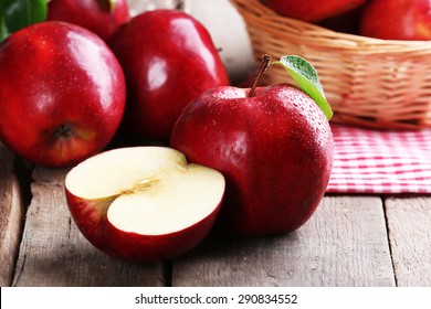 Ripe red apples on table close up - Powered by Shutterstock
