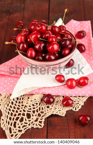 Similar – Image, Stock Photo red ripe fresh cherry