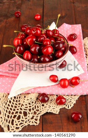 Similar – Image, Stock Photo red ripe fresh cherry