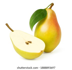 Ripe sweet pear isolated on white background - Shutterstock ID 1888893697
