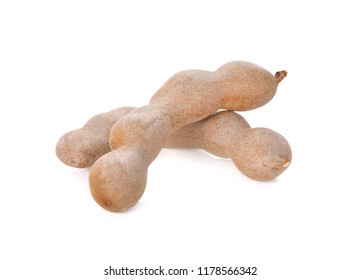 Ripe Sweet Tamarind Pod On White Stock Photo 1178566342 | Shutterstock