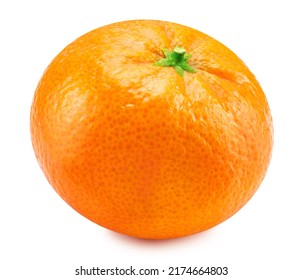 Ripe tangerine fruit isolated on a white background. Organic tangerines fruits. - Shutterstock ID 2174664803