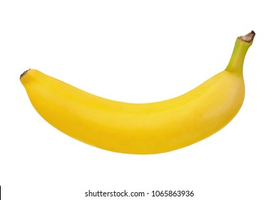 Ripe Yellow Banana Isolated On White Background