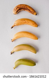 Ripening process of a banana from green to brown - Shutterstock ID 1861621012