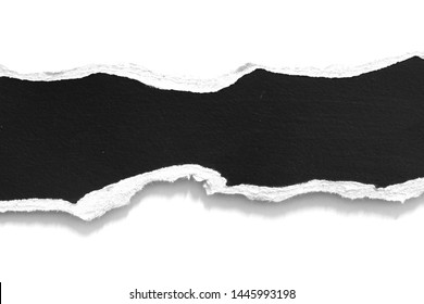 Ripped Black Paper On White Background Stock Photo Edit Now
