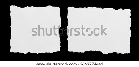ripped element set of torn paper edges isolated with clipping path on background. torn paper texture, ripped of paper designs and jagged paper edges create a raw, artistic look