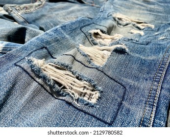 Ripped Marks On Jeans Legs Stock Photo 2129780582 | Shutterstock