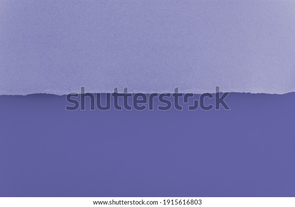 Ripped paper edge with copy space, purple color\
background. Flat lay. 