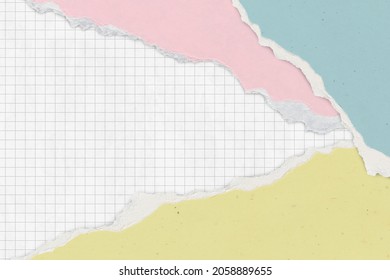 Ripped Paper Grid Background Pastel Handmade Craft