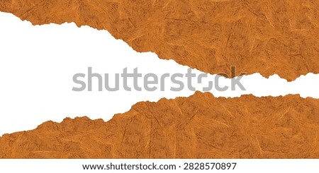 Ripped Red Brick Texture Frame Cutout Isolated on White Center Copy Space Backdrop