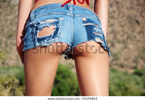 tiny jean shorts
