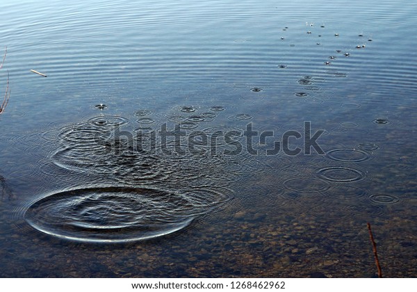 Ripple effects of a ricochet on clear Lake\
of Joux (Jura)                              \
