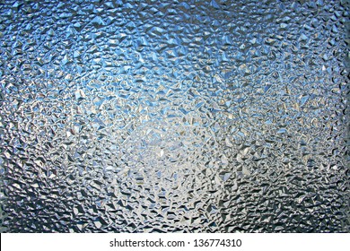 Rippled Glass Window Background With Drop-like Patterns