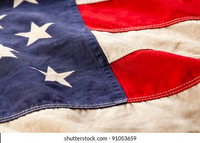 Rippled Vintage American Flag