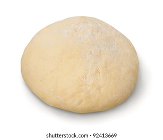 Risen Dough Against White Background