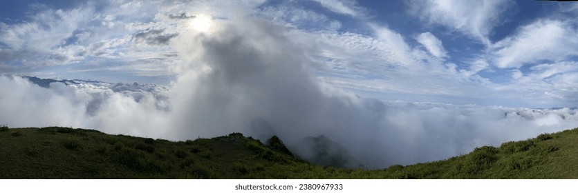 rising clouds to the sky