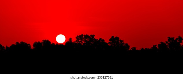 Rising Sun Red Background Stock Photo 233127361 | Shutterstock