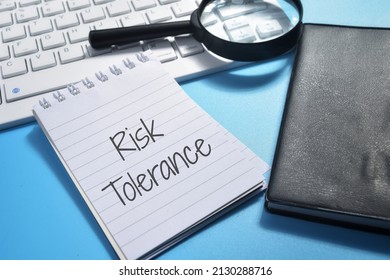 Risk Tolerance Wording. Business Concept 