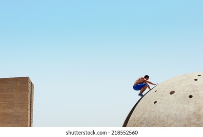 risky man on the edge - Shutterstock ID 218552560